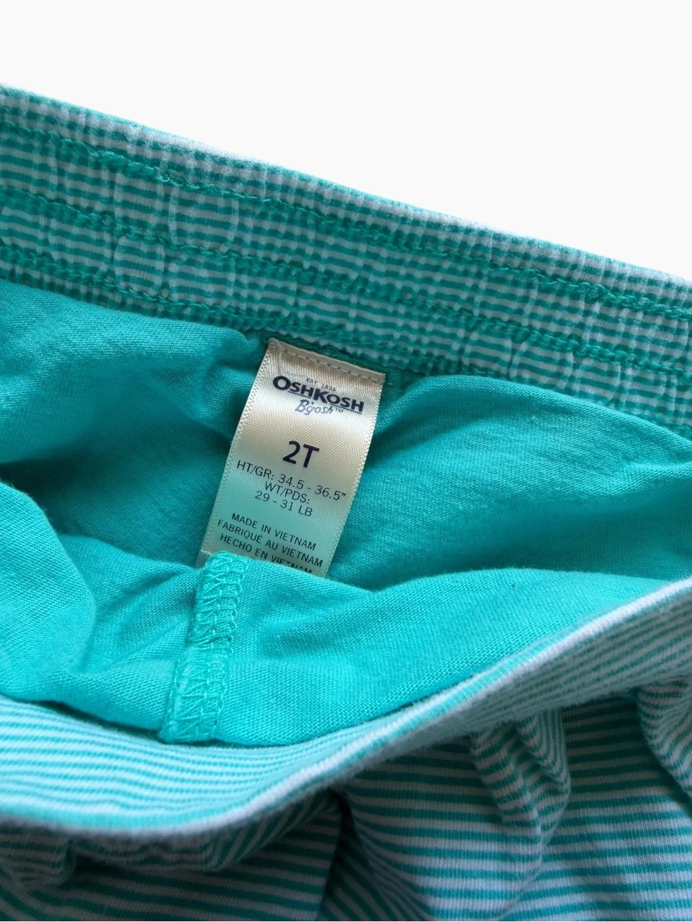 OshKosh B'gosh Teal Striped Girls' Skort